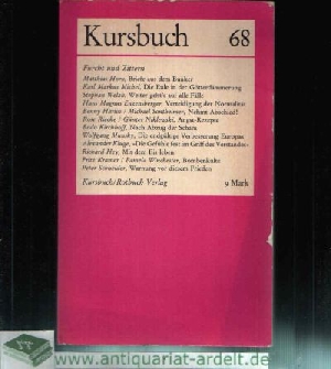 Michel, Karl Marcus und Tilman Spengler:  Kursbuch 68 Furcht und Zittern 
