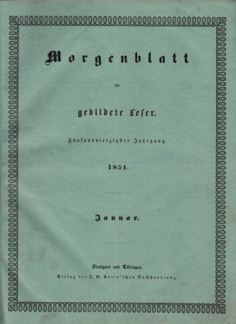 Autorengruppe;  Morgenblatt für gebildete Leser 1851 
