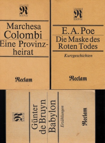 Poe, Edgar Allan, Marchesa Colomhi und Günter De Bruyn;  Die Maske des Roten Todes - Eine Provinzheirat - Babylon 3 Bücher 