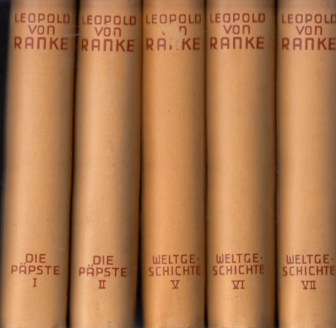 von Ranke, Leopold und Horst Michael;  Historische Meisterwerke Weltgeschichte - Die Päpste Band I, II, V, VI, VII 5 Bände 