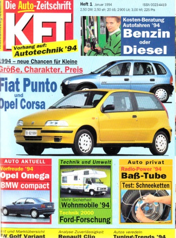 Autorengruppe;  KFT Kraftfahrzeugtechnik - Technische Zeitschrift des Kraftfahrwesens - Jahrgang von 1994/ Hefte 1-12 