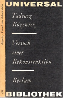 Rözewtcz, Tadeusz;  Versuch einer Rekonstruktion - Erzählungen Reclams Universal-Bibliothek Band 658 