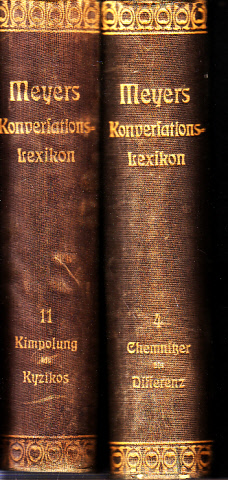 Autorengruppe;  Meyers großes Konservations-Lexikon - vierter und elfter Band - Ein Nachschlagewerk des allgemeinen Wissens 2 Bücher 