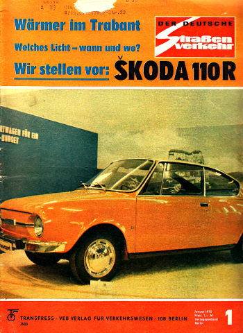 Kinze, Max;  Der deutsche Straßenverkehr - Zeitschrift für Verkehr und Wirtschaft - Hefte 1, 2, 3, 4, 5, 6, 7, 8, 9, 10, 11, 12/1972 12 Hefte 