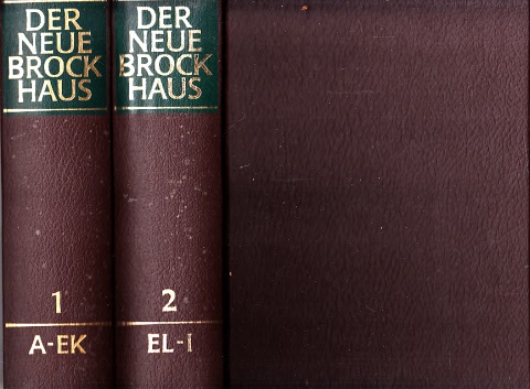 Autorengruppe;  Der neue Brockhaus - Lexikon und Wörterbuch in fünf Bänden und einem Atlas - Band 1 und Band 2 2 Bücher 