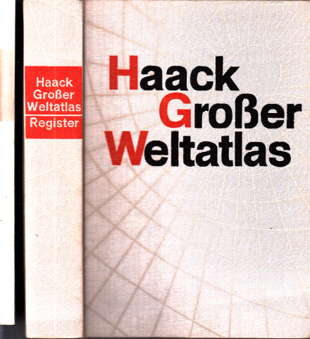 Autorengruppe;  Haack Großer Weltatlas  Register + Register zu den Erweiterungskarten 2 Bücher 