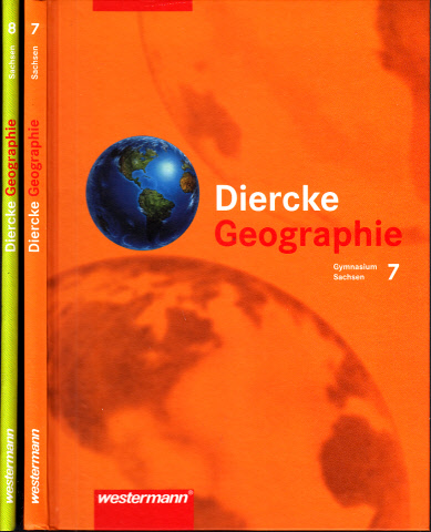 Gerber, Wolfgang, Matthias Baumann Kerstin Bräuer u. a.;  Diercke Geographie für Sachsen, Gymnasium, Klasse 7 + 8 2 Bücher 
