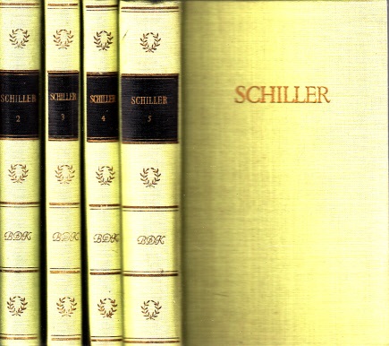 Müller, Joachim;  Schillers Werke in fünf Bänden - Band 2, 3, 4, 5 4 Bücher 