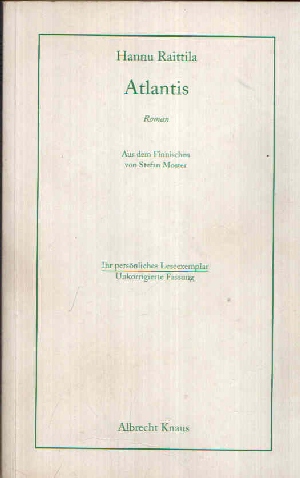 Raittila, Hannu:  Atlantis Unkorrigierte Fassung 