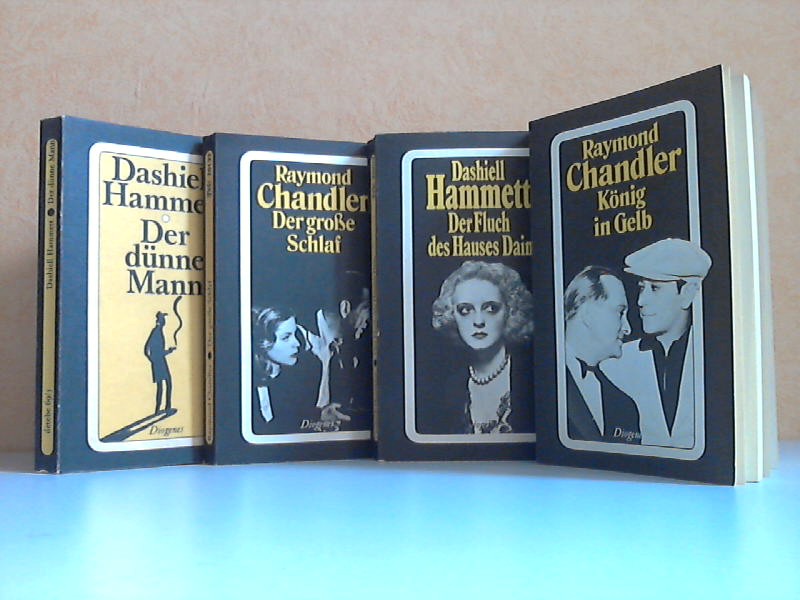 Hammett, Dashiell und Raymond Chandler;  Der dünne Mann - Der große Schlaf - Der Fluch des Hauses Dain - Der König in Gelb 4 spannende Romane 