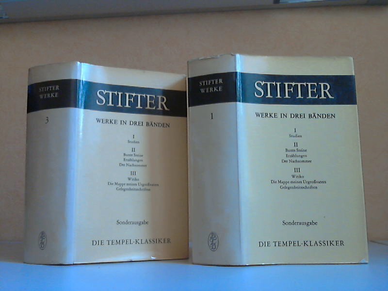 Geiger, Hannsludwig;  Albert Stifter. Sämtliche Werke Band 1 und 3 2 Bücher 