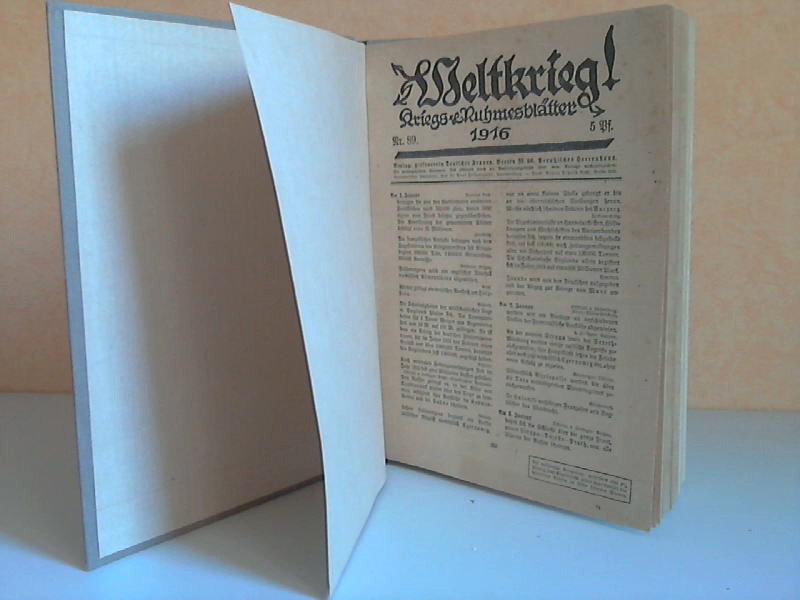 Hildebrandt, Paul;  Weltkrieg Kriegs-Ruhmesblätter 1916,Nr. 89, 91-99, 101-131 