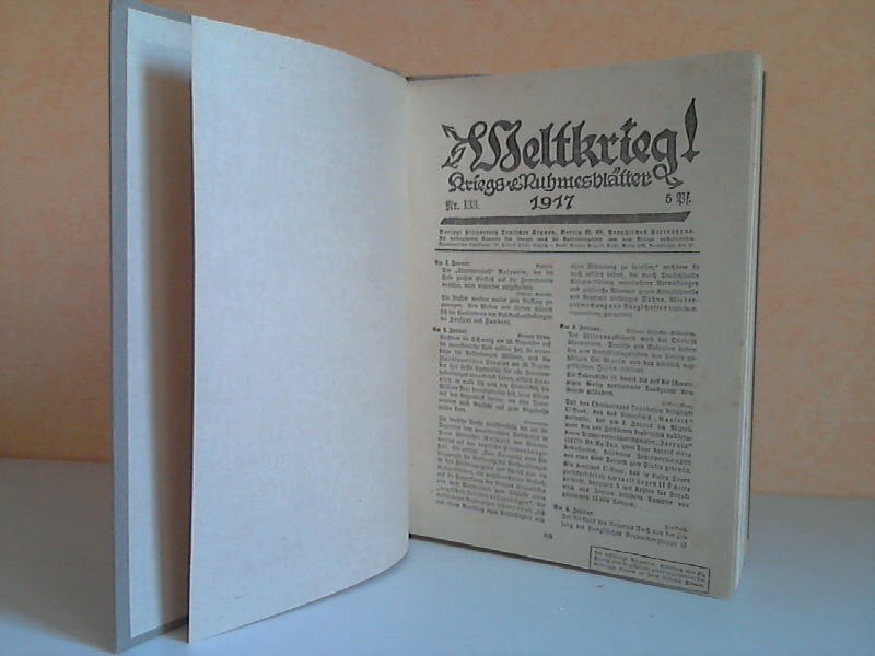 Kühl, Alfred;  Weltkrieg Kriegs-Ruhmesblätter 1917, Nr. 133-150, 152-180 