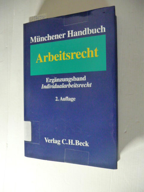 Richardi, Reinhard [Hrsg.] ; Cramer, Horst [Bearb.]  Ergänzungsband Individualarbeitsrecht 