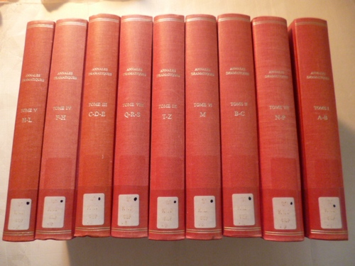 Diverse  Annales dramatiques, ou Dictionnaire général des théâtres - Tome I-IX. (9 BÜCHER) 