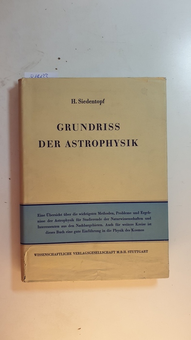 Siedentopf, Heinrich  Einführung in die Astrophysik 