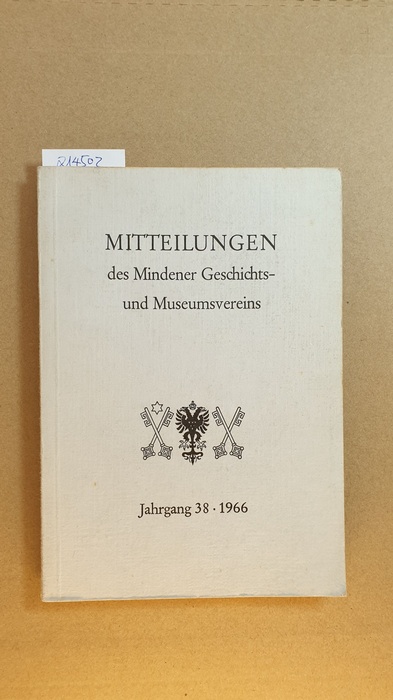 Diverse  Mitteilungen des Mindener Geschichts- und Museumsvereins. Jahrgang 38. 1966 