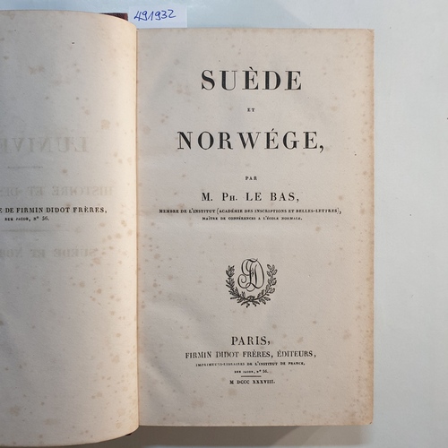 M.PH.Le Bas  Suede et Norwege 