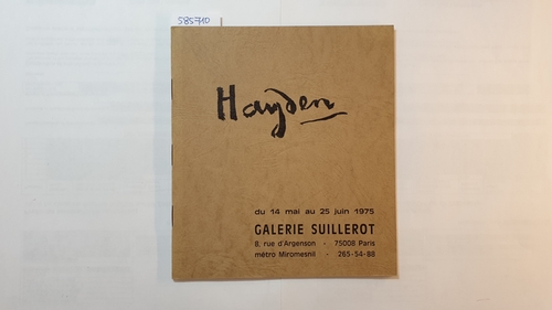 Diverse  Henri Hayden, du 14 mai au 25 juin 1975, Galerie Suillerot 