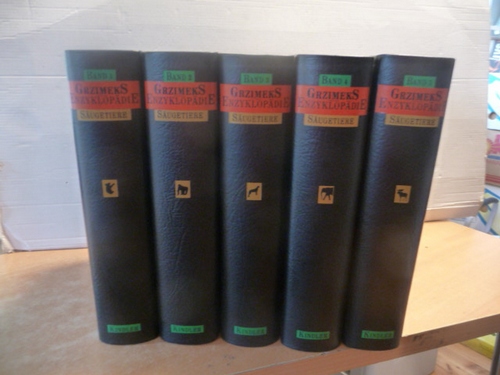Prof. Bernhard Grzimek  Grzimeks Enzyklopädie Säugetiere 5 Bände komplett - Luxus-Ausgabe (5 BÜCHER) 