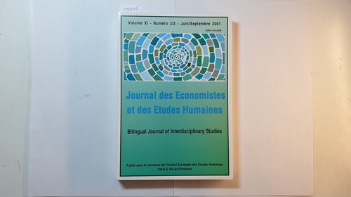Diverse  Journal des Économistes et des Études Humaines. vol. XI, Numero 2/3 - Juin/Setembre 2001 