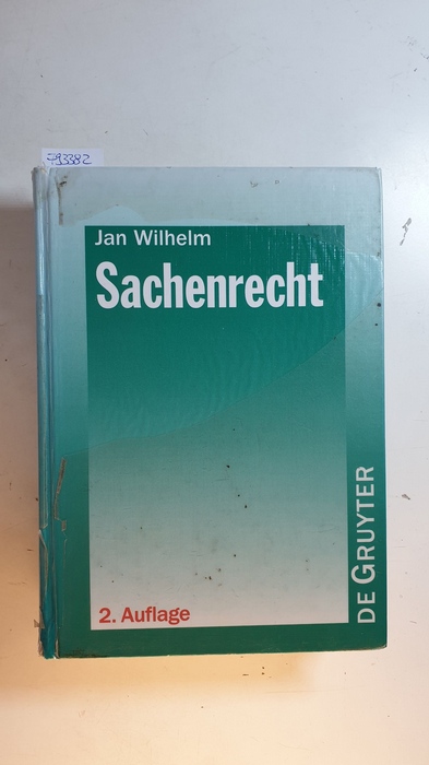 Wilhelm, Jan  Sachenrecht 