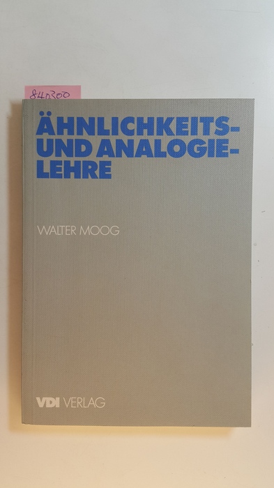 Moog, Walter  Ähnlichkeits- und Analogielehre 