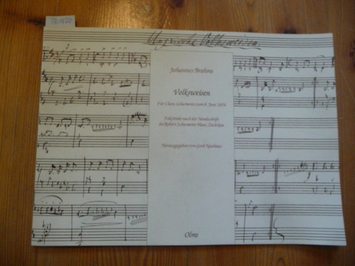 Brahms, Johannes ; Nauhaus, Gerd [Hrsg.]  Volksweisen (Musikdruck)  : für Clara Schumann zum 8. Juni 1854 