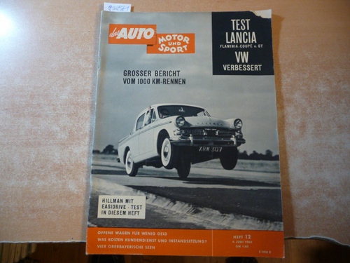 (Hrsg.) Pietsch, Paul  DAS AUTO, MOTOR UND SPORT. Heft 12/4. Juni 1960 