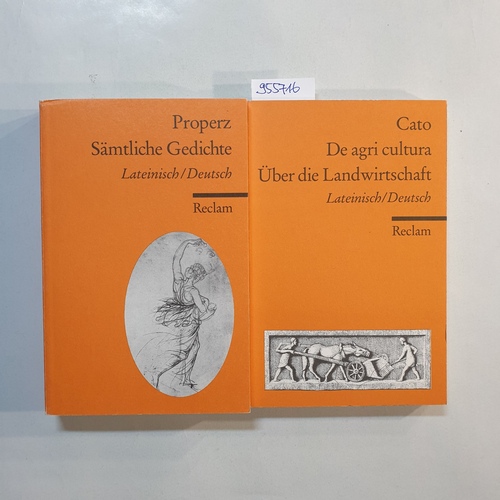  Reclams Universal-Bibliothek, Lateinisch/Deutsch Konvolut (2 BÜCHER)/ Cato: De agri cultura + Propertius: Sämtliche Gedichte 