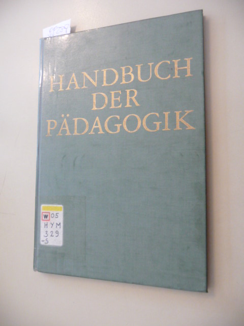 Nohl, Hermann und Ludwig Pallat (Hrsg.)  Handbuch der Pädagogik : Namenverzeichnis und Sachverzeichnis zu Band I-V. Ergänzungsband 