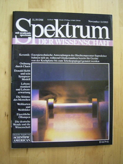 Kunkel, Albrecht (Chefred.).  Spektrum der Wissenschaft. Heft November 1993. 
