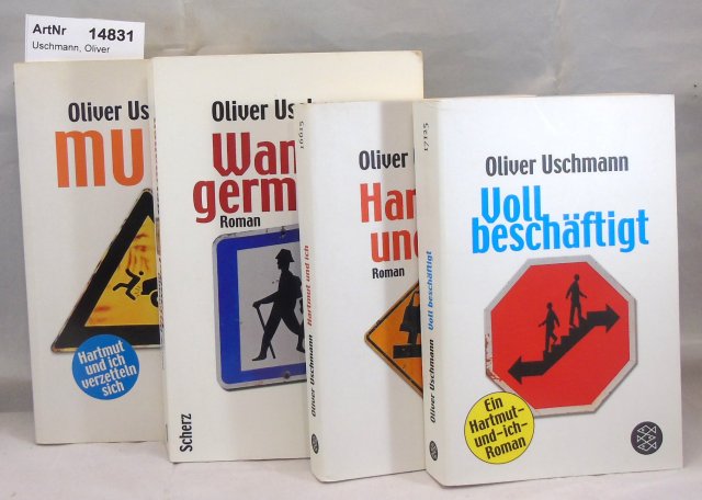 Uschmann, Oliver  Voll beschäftigt / Hartmut und ich / Wandelgerman / Murp! - 4 Taschenbücher 