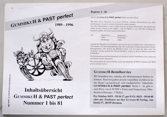   GummikuH & Past perfect # 82 /15.April 1996. Motorradgeschichte (n), Fachzeitschrift über Motorräder der 50er, 60er und 70er Jahre. 