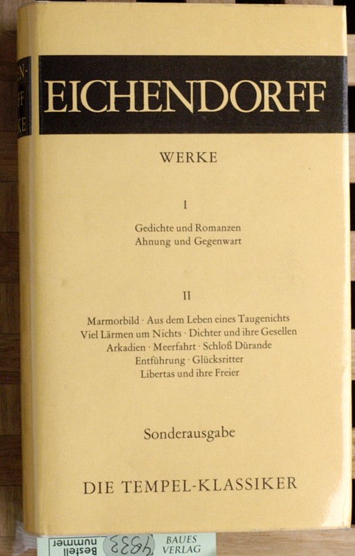Stapf, Paul (Hrsg.).  Joseph von Eichendorff: Ausgewählte Werke, Band 2 