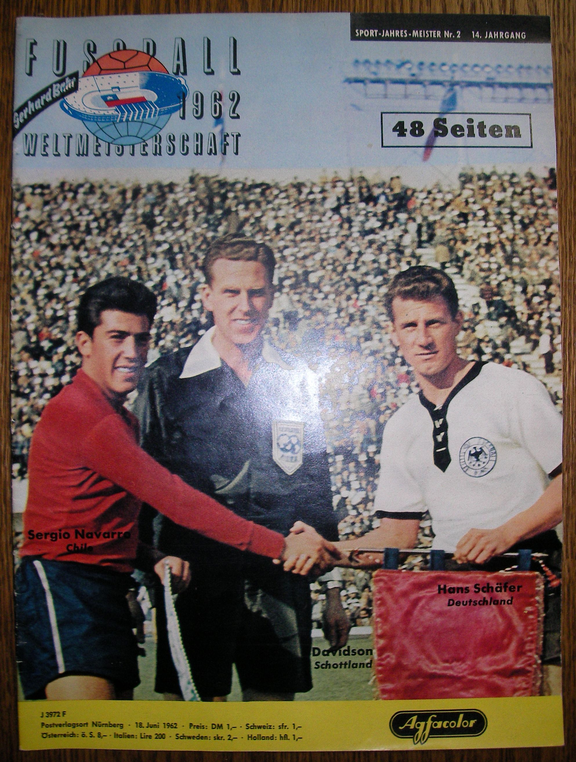 Bahr, Gerhard [Hrsg.]:   Sport-Jahres-Meister, Fussball-Weltmeisterschaft 1962 (Chile). 