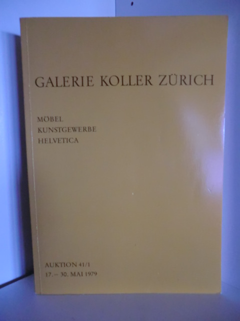Sachbearbeiterteam  Galerie Koller Zürich. Auktion 41/4 17. - 30. Mai 1979 