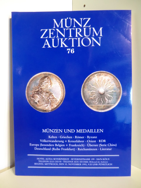 Auktionskatalog  Münz Zentrum Auktion 76 am 10 November 1993 