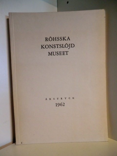 In memoriam Nils Parkfelt  Röhsska Konstslöjdmuseet Göteborg Arstryck 1962 