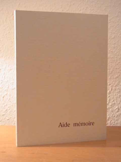 Thomas-Gilde:  Aide mémoire. Nur als Manuskript für den Kreis der Zuhörer 