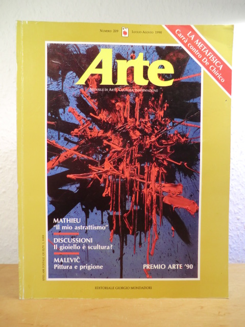 Pancera, Mario (Direttore responsabile):  Arte. Mensile di Arte, Cultura, Informazione. Numero 209, Luglio - Agosto 1990 