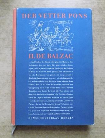 Balzac, Honore de  Der Vetter Pons. 