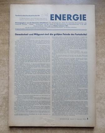 Lehmann, Walter  Energie - Technische Fachzeitschrift. 