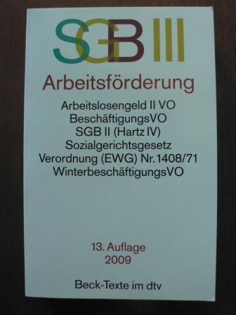   Sozialgesetzbuch (SGB) III. Arbeitsförderung. 