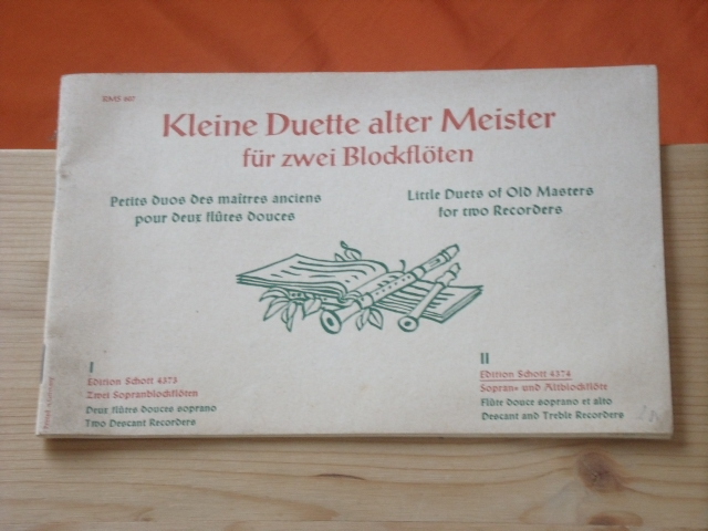 Kaestner, Heinz (Hrsg.)  Kleine Duette alter Meister für zwei Blockflöten 