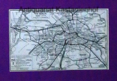 Bibliographisches Institut  Eisenbahnnetz von Berlin 1:100 000 Holzschnitt,aus Brockhaus' Konversations-Lexikon, 14. Auflage 