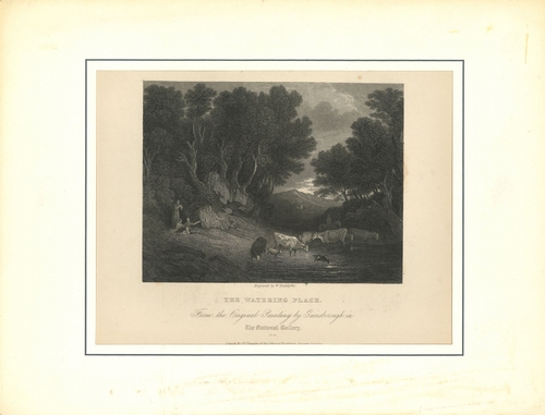 radclyffe, w.  the watering place. from the original painting by gainsborough in the national gallery 