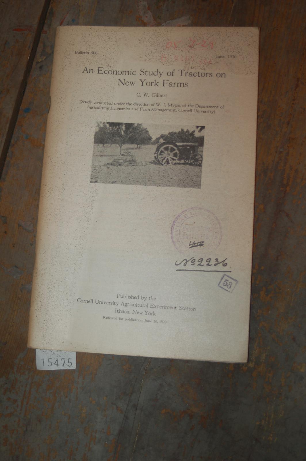Gilbert  An Economic Study of Tractors on New York Farms 