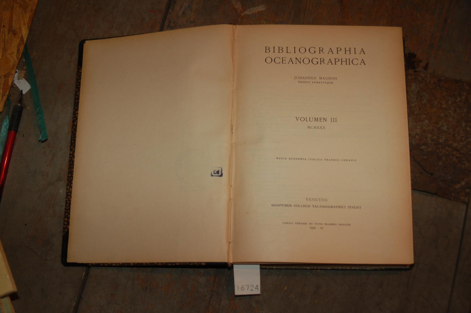 Magrini  Bibliographia Oceanographica  Volumen 3 