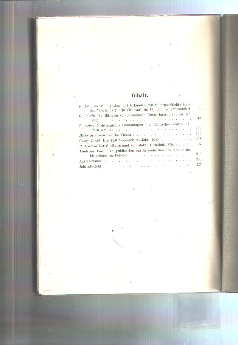   Sitzungsberichte der Gelehrten Estnischen Gesellschaft 1930 